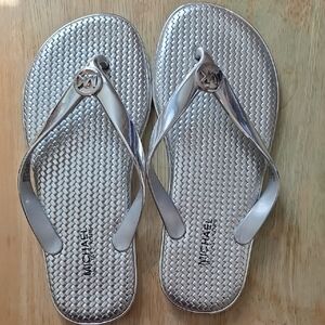 Michael Kors Metallic Silver Sandals